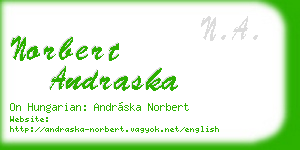norbert andraska business card